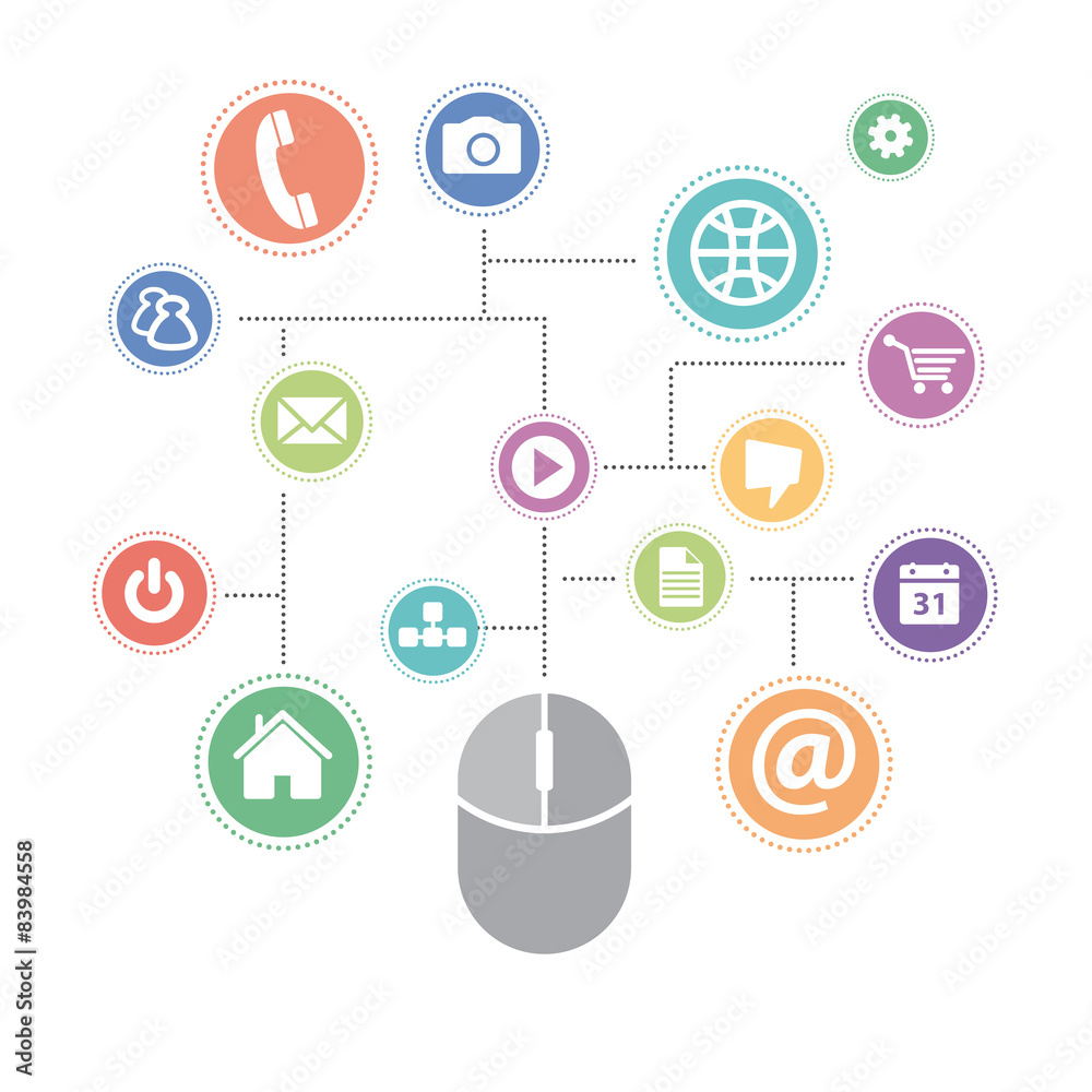 Vector Computer Concept, flat design Vector Computer Concept, flat design