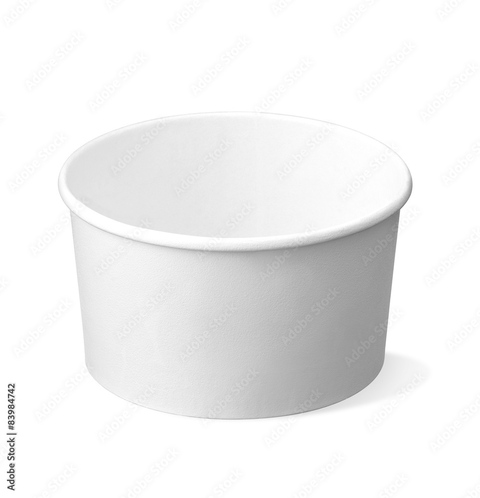 White Paper Cup with clipping path isolated on white White Paper Cup with clipping path isolated on white
