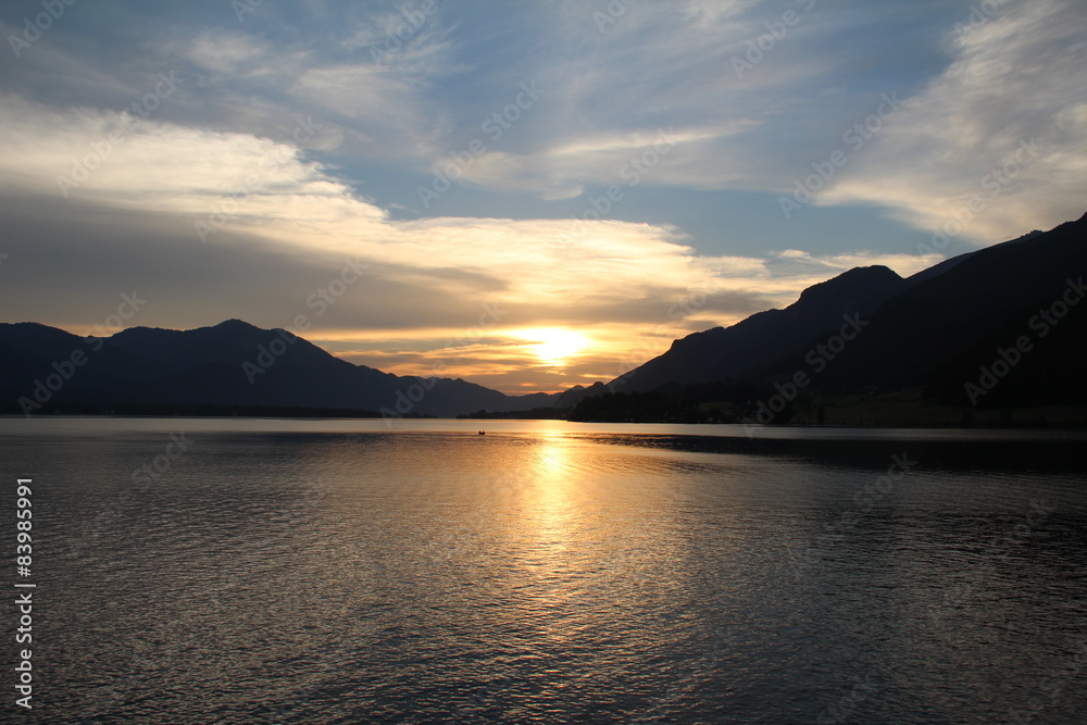 Sonnenuntergang auf dem Wolfgangsee