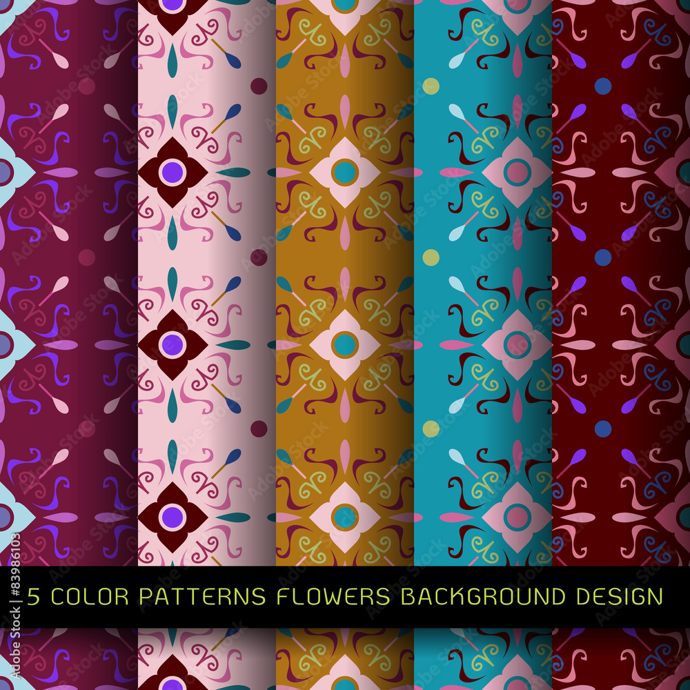 Fototapeta premium vector wallpaper seamless flower pattern 