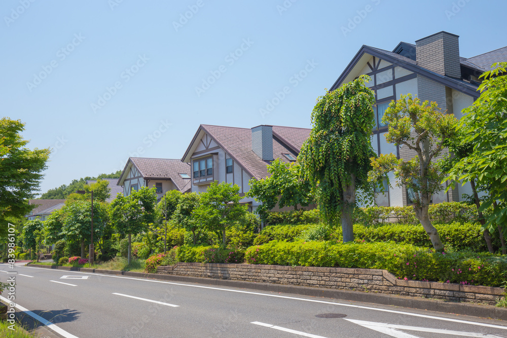 郊外の住宅団地