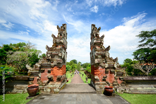 Taman Ayun temple gate, Bali Indonesia photo