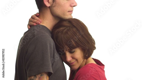 Couple intimately dances 