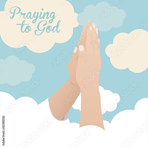 Praying to God design