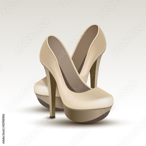 Vector Woman Fashion Shoes on High Heels