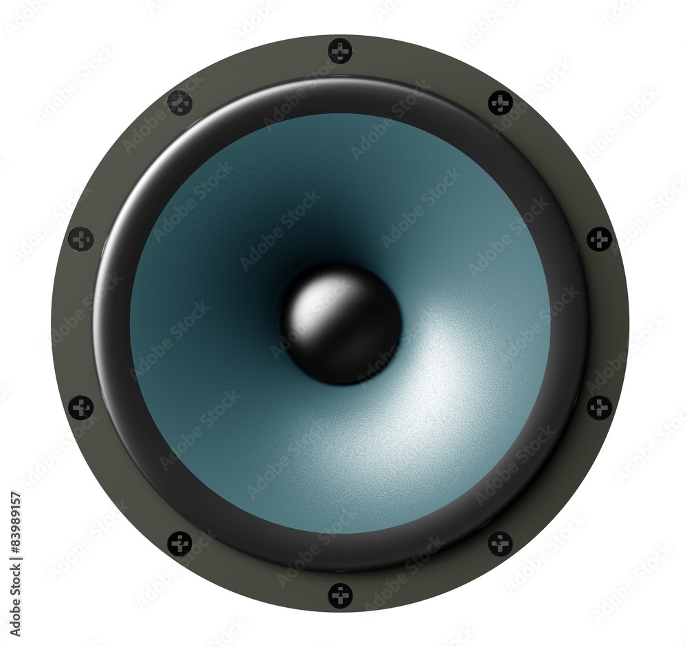 loudspeaker driver, isolated on white background loudspeaker driver, isolated on white background