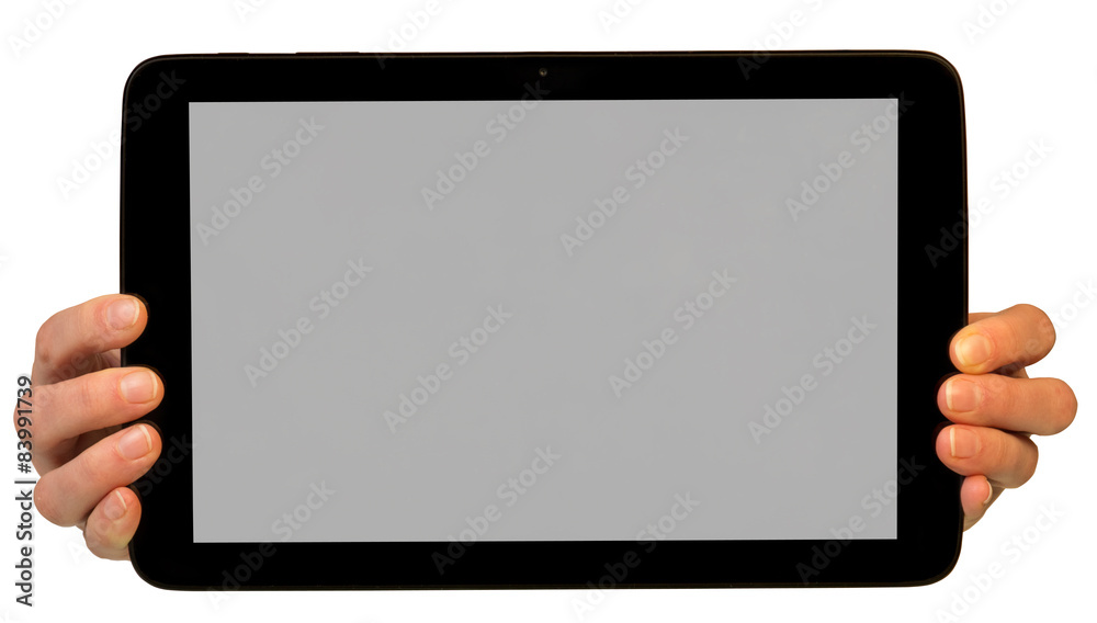 Hands using tablet pc Hands using tablet pc