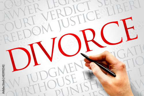 Divorce word cloud concept