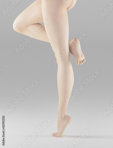 Gambe donna nude punta di piedi photo