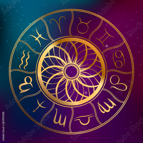 Astrology concept horoscope zodiac signs