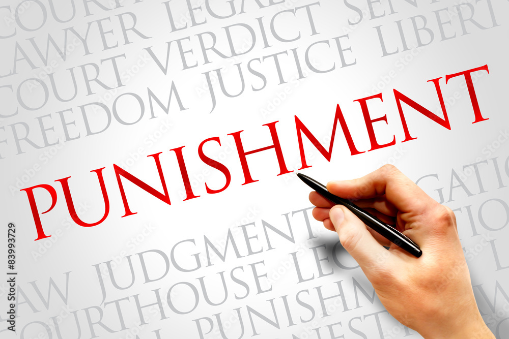 Punishment word cloud concept Punishment word cloud concept