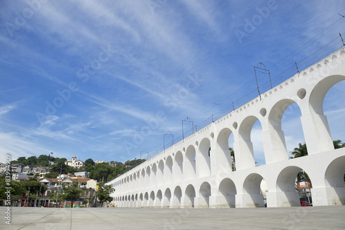 White Arches at Arcos da Lapa Rio de Janeiro Brazil 