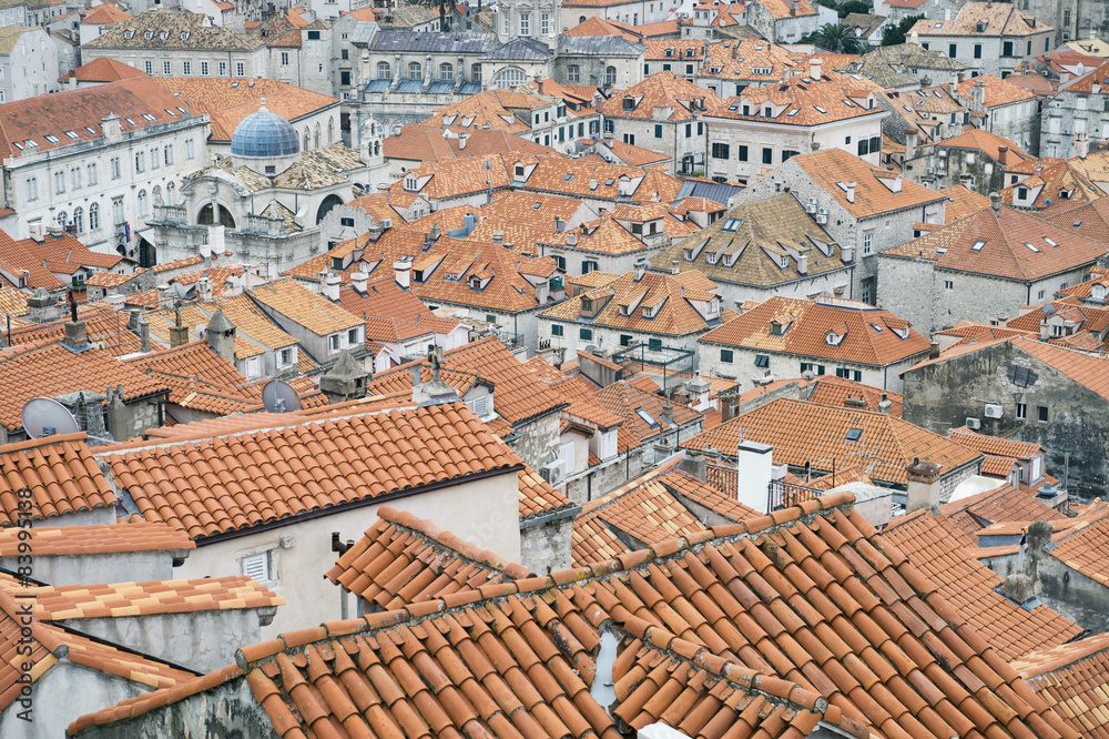 Dubrovnik Croatia Terra Cotta Rooftop Skyline Dubrovnik Croatia Terra Cotta Rooftop Skyline