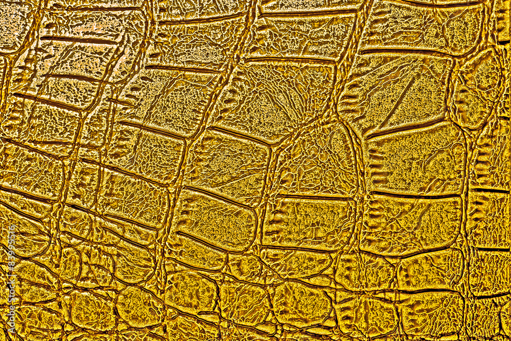 Golden alligator patterned background