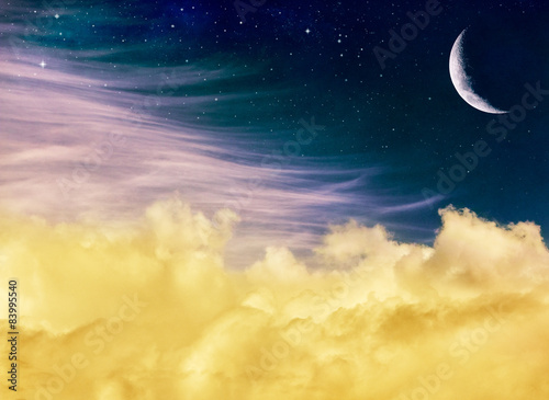 Fantasy Moon and Clouds