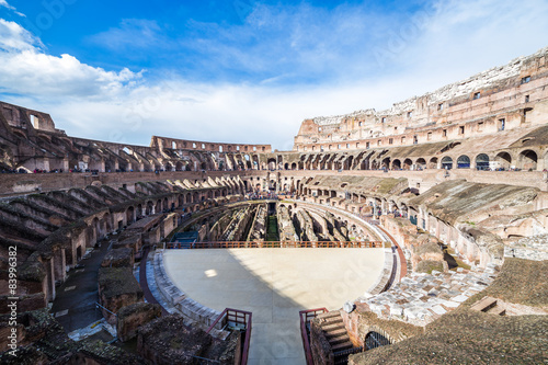 Internal view of the Coliseum in Rome  Italy.