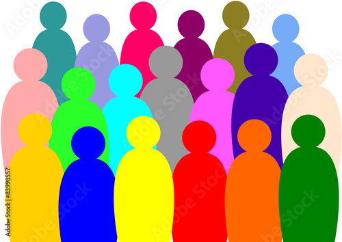 gruppo di persone colorato photo