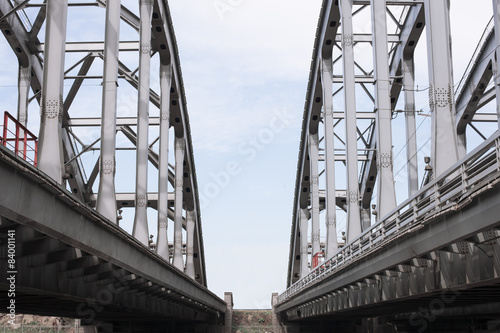 Massive girder bridge - Stock image