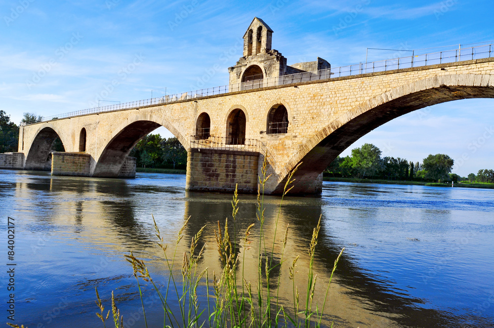 Pont Saint-Benezet bridge in Avignon, France Pont Saint-Benezet bridge in Avignon, France
