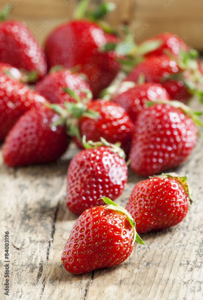 Fresh strawberries, selective focus Fresh strawberries, selective focus
