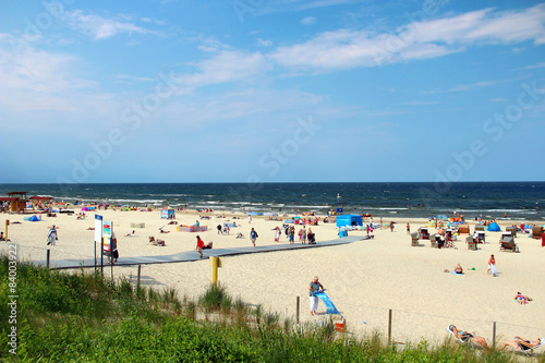 Baltic sea beach in Swinoujscie, Poland