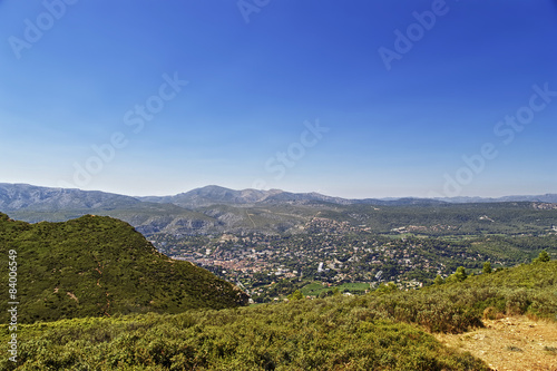 View to Cassis, Provence from mountains in summer