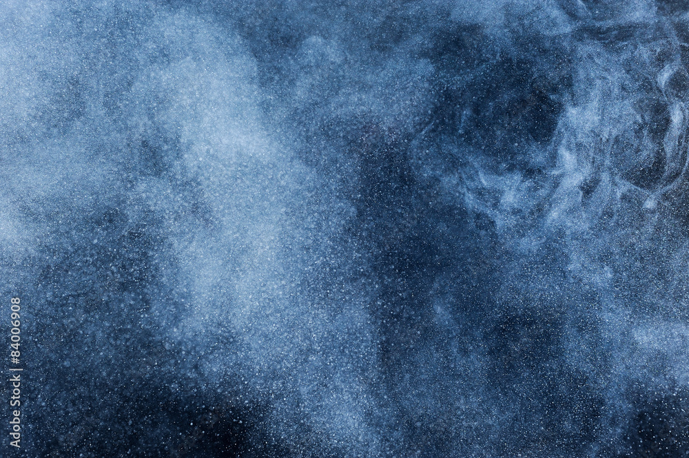 abstract white powder explosion