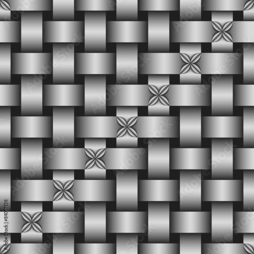 Interlacing seamless pattern. Editable vector Eps 10