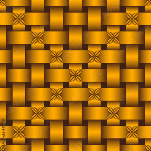 Interlacing seamless pattern. Editable vector Eps 10