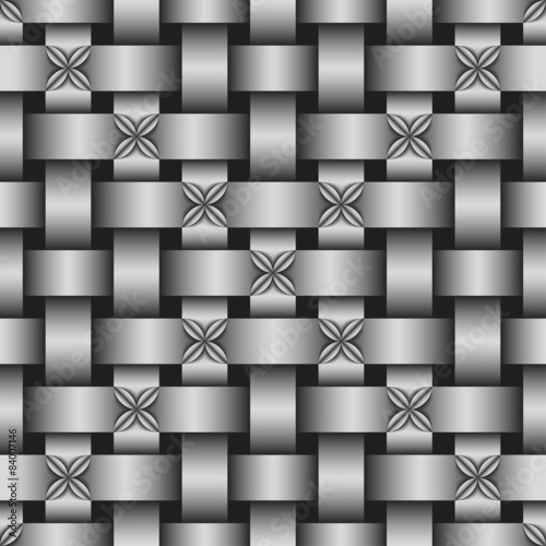 Interlacing seamless pattern. Editable vector Eps 10