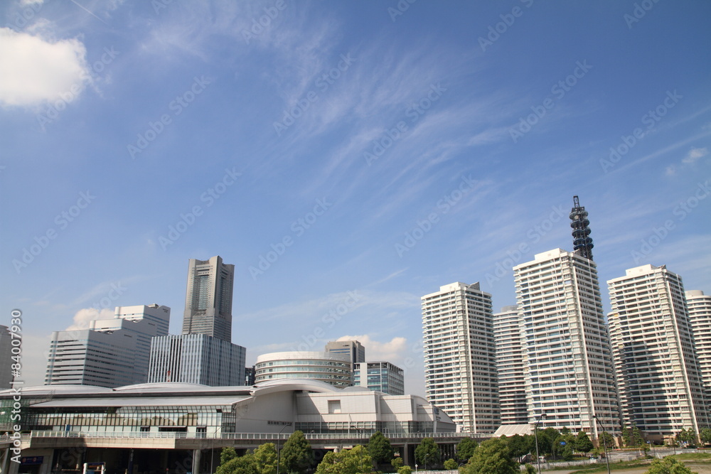 臨港パークから見た横浜みなとみらい21