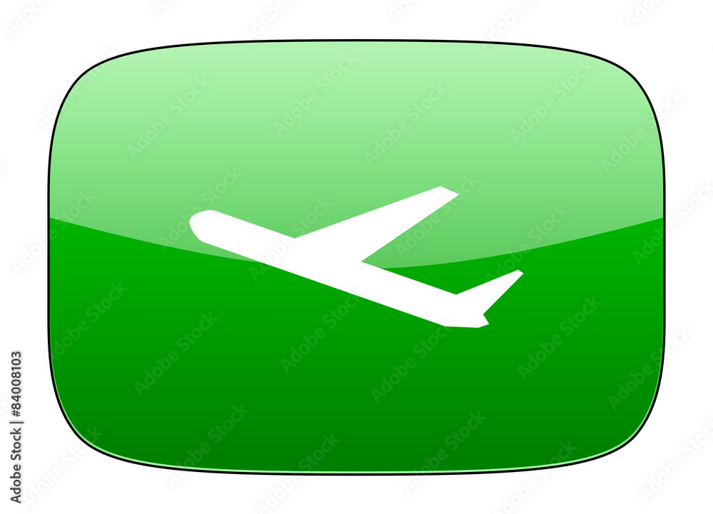 deparures green icon plane sign