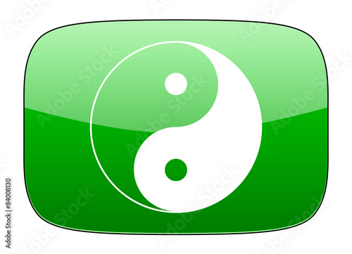 ying yang green icon