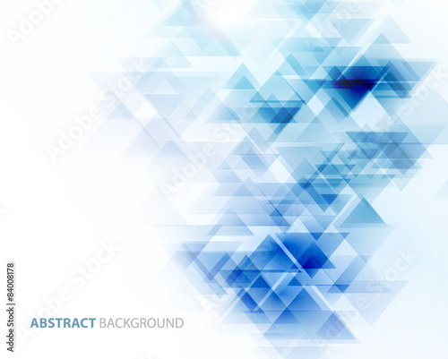 Abstract color triangles poster. 
