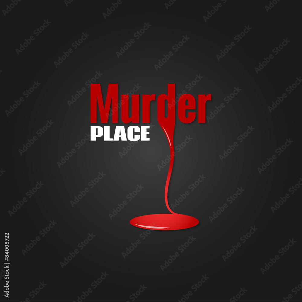 Εκτύπωση καμβά murder blood design background