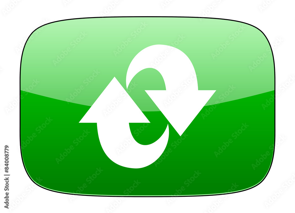 rotation green icon refresh sign