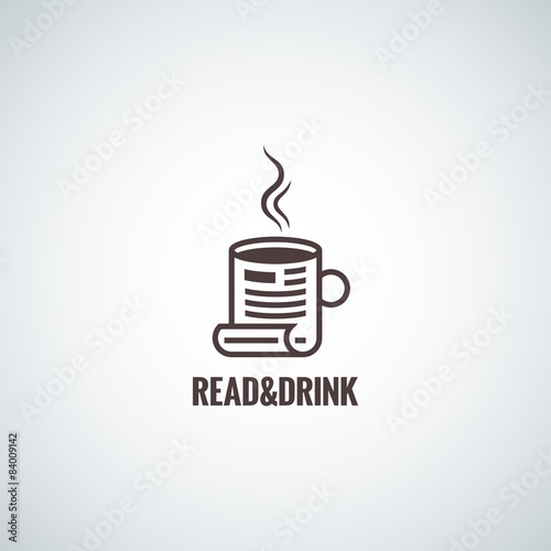 coffee cup concept reading background 8 eps