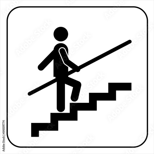 Use Handrail sign, vector