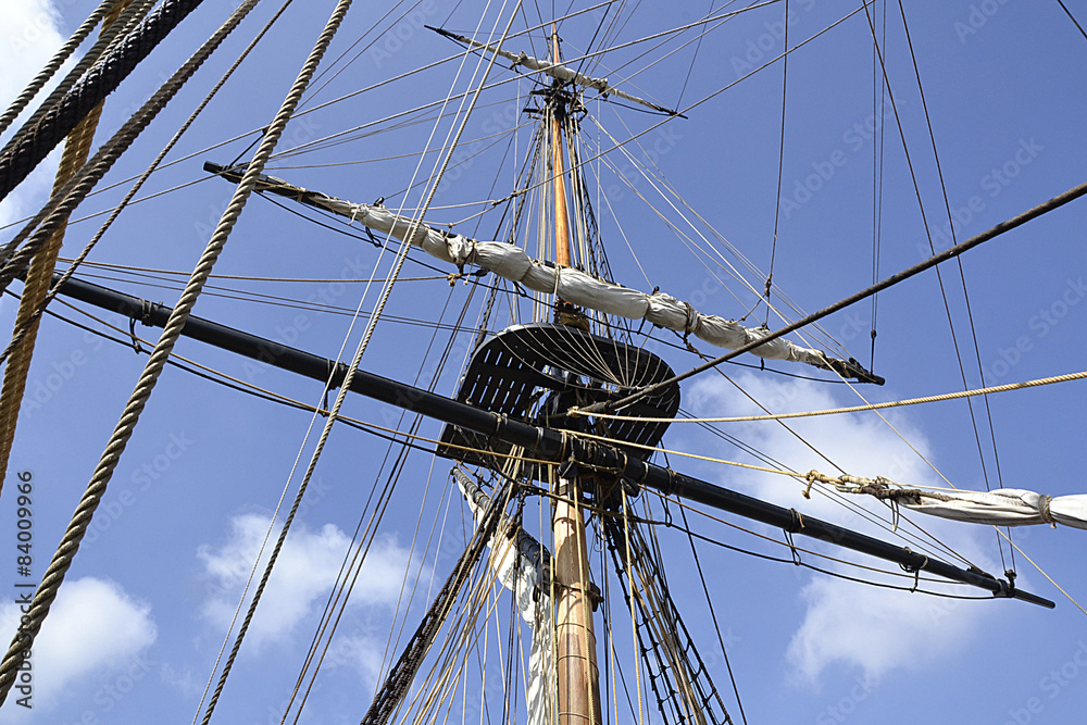Obraz premium Tall ship rigging