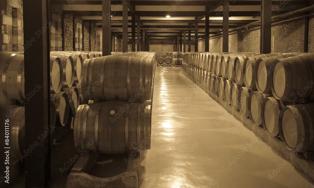 Aged photo of old winery