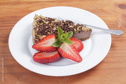 Chocolate cacke plate