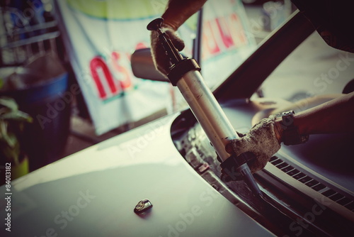 It is clear glass repair or auto accident.