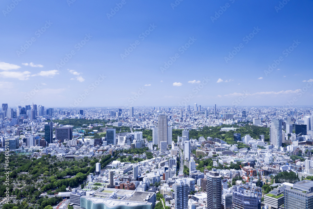 超広角で望む　東京全景　新宿　池袋