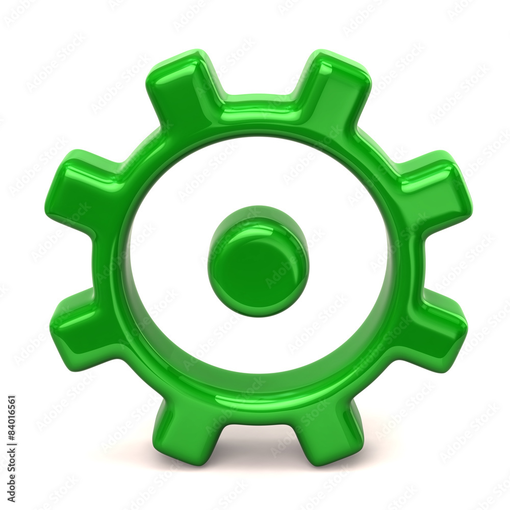 Green gear icon 
