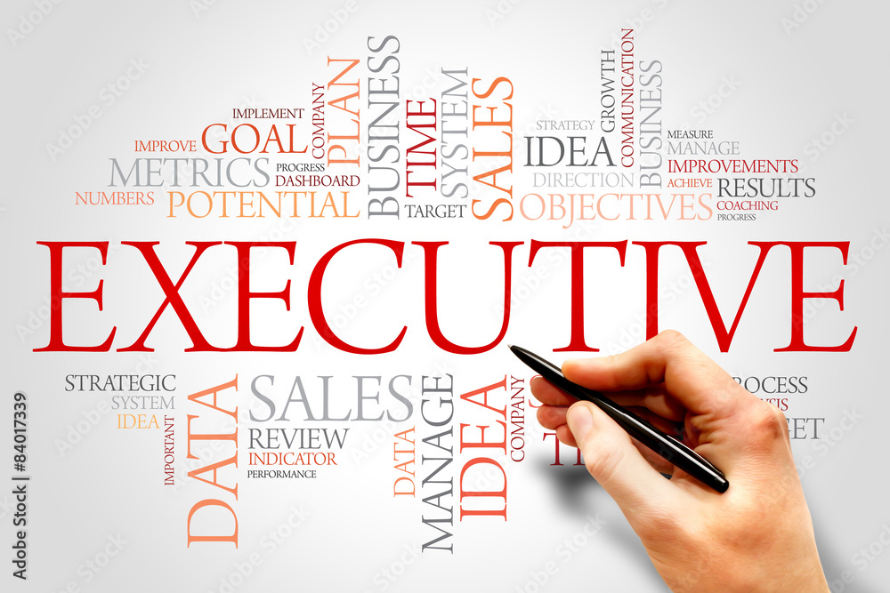 Executive word cloud, business concept Executive word cloud, business concept