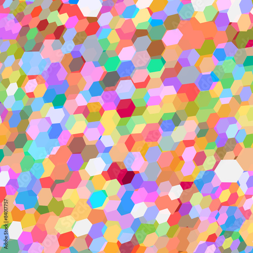 Abstract background with colorful hex polygons