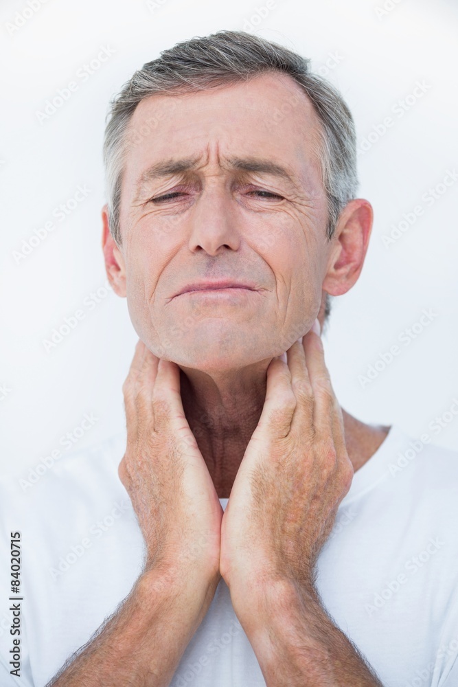 Obraz premium Patient with neck ache