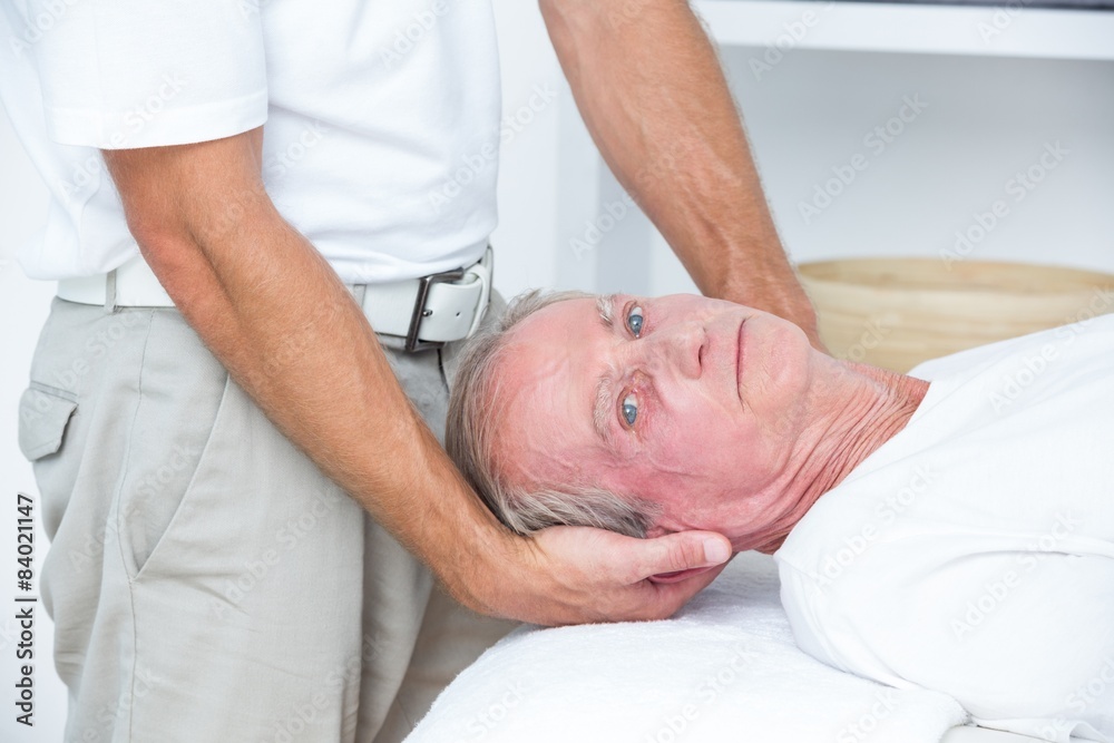 Fototapeta premium Man receiving neck massage 