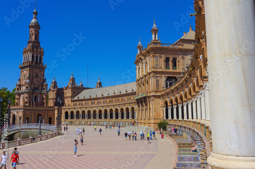 Fototapeta Naklejka Na Ścianę i Meble -  Famous Plaza of Spain in Seville, Spain