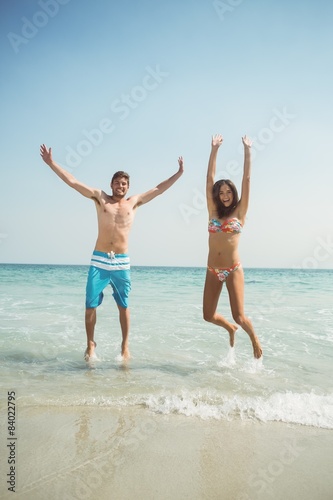 happy couple having fun together 